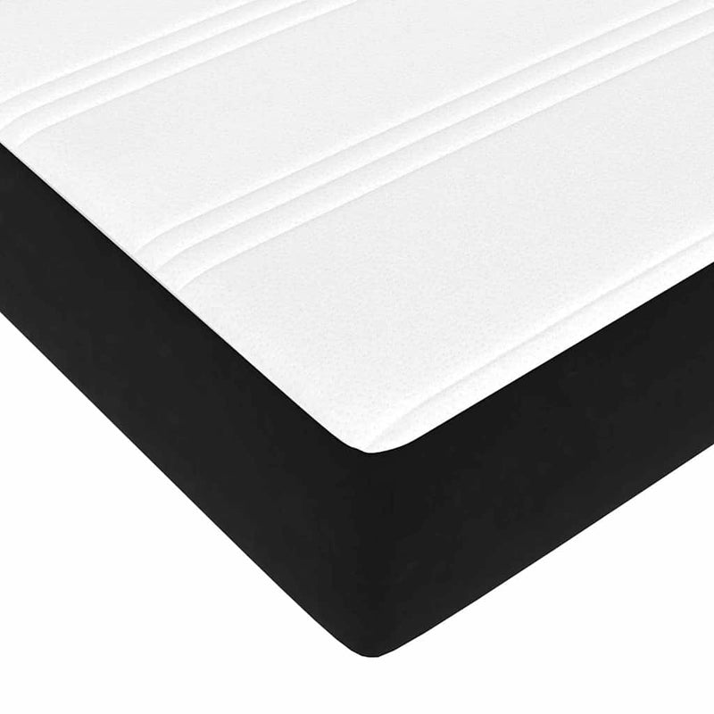 vidaXL Ágykeret Fekete és fehér és fekete 100 x 200 cm Bársony