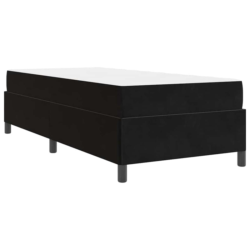 vidaXL Ágykeret Fekete és fehér és fekete 100 x 200 cm Bársony