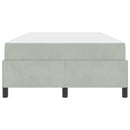 vidaXL Ágykeret matracmal Fehér és világosszürke 120 x 190 cm Bársony