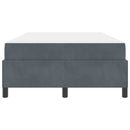 vidaXL Ágykeret matracmal Sötétszürke és Fehér 120 x 190 cm Bársony