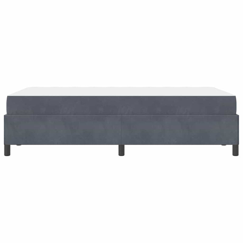 vidaXL Ágykeret matracmal Sötétszürke és Fehér 120 x 190 cm Bársony