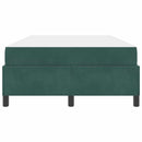 vidaXL Ágykeret matracmal Sötétzöld és Fehér 120 x 190 cm Bársony