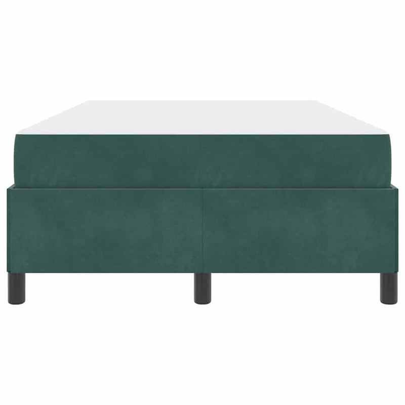 vidaXL Ágykeret matracmal Sötétzöld és Fehér 120 x 190 cm Bársony