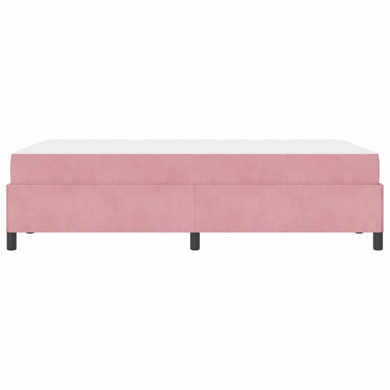 vidaXL Ágykeret matracmal Rózsaszín és fehér 120 x 190 cm Bársony