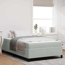 vidaXL Ágykeret Fehér és világosszürke és fehér 120 x 200 cm Bársony