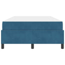 vidaXL Ágykeret matracmal Sötétkék és fehér 120 x 200 cm Bársony