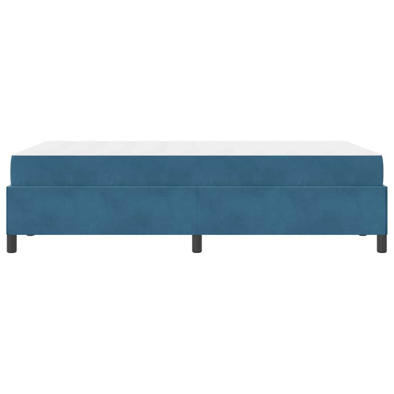 vidaXL Ágykeret matracmal Sötétkék és fehér 120 x 200 cm Bársony