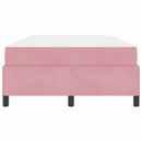 vidaXL Ágykeret matracmal Rózsaszín és fehér 120 x 200 cm Bársony