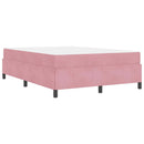 vidaXL Ágykeret matracmal Rózsaszín 140 x 200 cm szövet