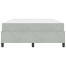 vidaXL Ágykeret Fehér és világosszürke és szürke 160 x 200 cm Bársony