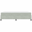 vidaXL Ágykeret Fehér és világosszürke és szürke 160 x 200 cm Bársony