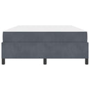 vidaXL Ágykeret Sötétszürke és szürke és fehér 160 x 200 cm Bársony