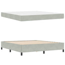 vidaXL Ágykeret Világosszürke és szürke és fehér 180 x 200 cm Bársony