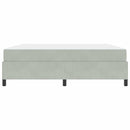 vidaXL Ágykeret Világosszürke és szürke és fehér 180 x 200 cm Bársony