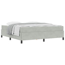 vidaXL Ágykeret Világosszürke és szürke és fehér 180 x 200 cm Bársony