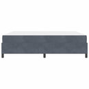 vidaXL Ágykeret Sötétszürke és szürke és fehér 180 x 200 cm Bársony