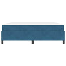 vidaXL Ágykeret matracmal Sötétkék és fehér 180 x 200 cm Bársony