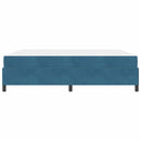 vidaXL Ágykeret matracmal Sötétkék és fehér 180 x 200 cm Bársony