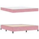 vidaXL Ágykeret matracmal Rózsaszín 180 x 200 cm szövet