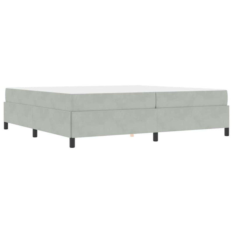 vidaXL Ágykeret Világosszürke és szürke és fehér 200 x 200 cm Bársony