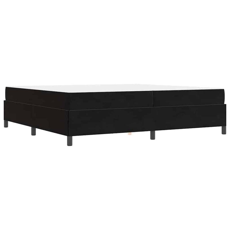 vidaXL Ágykeret Fekete és fehér és fekete 200 x 200 cm Bársony