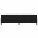 vidaXL Ágykeret Fekete és fehér és fekete 200 x 200 cm Bársony