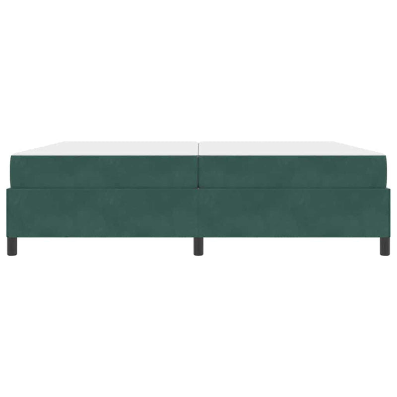 vidaXL Ágykeret Sötétzöld és zöld és fehér 200 x 200 cm Bársony