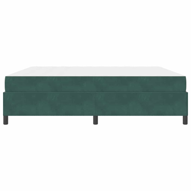 vidaXL Ágykeret Sötétzöld és zöld és fehér 200 x 200 cm Bársony
