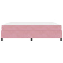 vidaXL Ágykeret matracmal Rózsaszín és fehér 200 x 200 cm Bársony