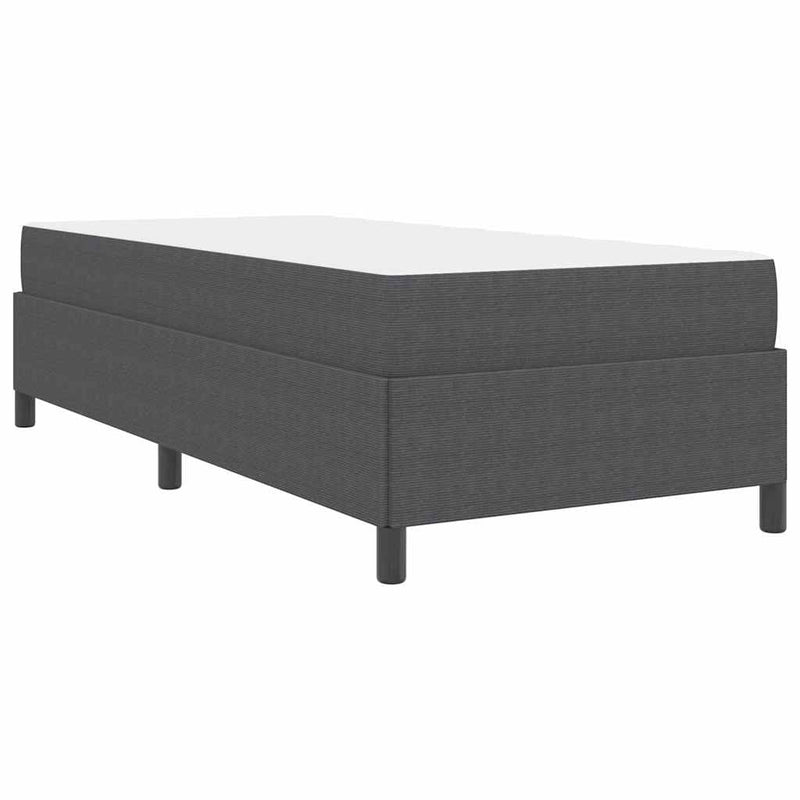 vidaXL Ágykeret Sötétszürke 100 x 200 cm Bársony anyag