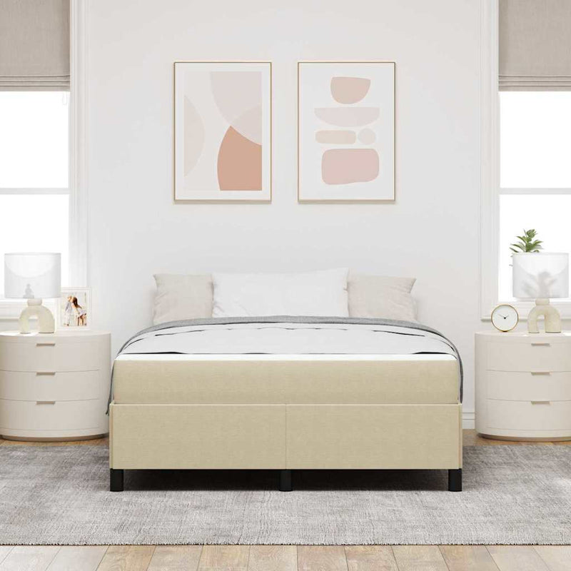 vidaXL Ágykeret Világosszürke 140 x 200 cm Bársony anyag