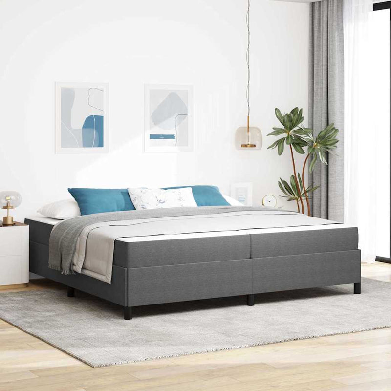 vidaXL Ágykeret Világosszürke 200 x 200 cm Bársony anyag