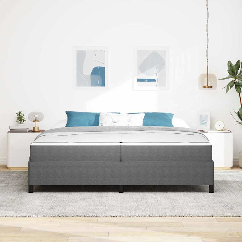 vidaXL Ágykeret Világosszürke 200 x 200 cm Bársony anyag