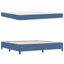 vidaXL Ágykeret matracmal Kék 200 x 200 cm szövet