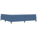vidaXL Ágykeret matracmal Kék 200 x 200 cm szövet