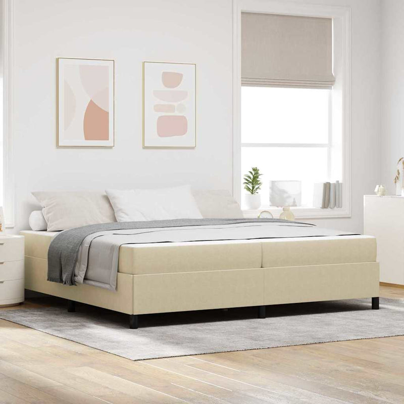 vidaXL Ágykeret Világosszürke 200 x 200 cm Bársony anyag