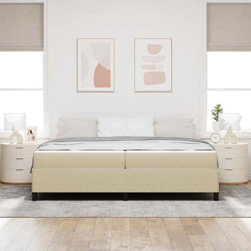 vidaXL Ágykeret Világosszürke 200 x 200 cm Bársony anyag