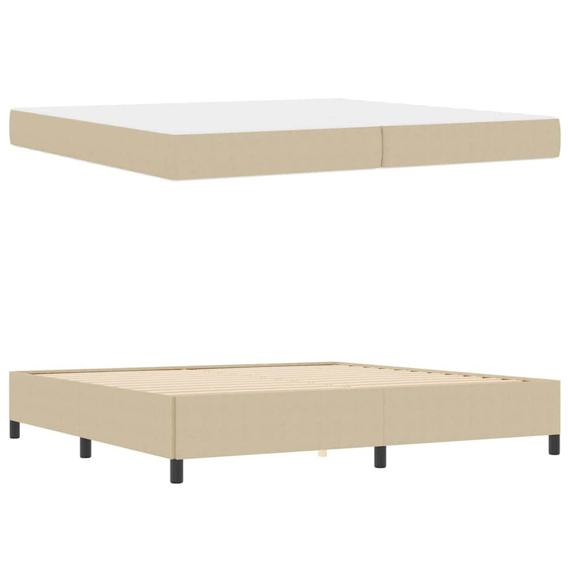 vidaXL Ágykeret Világosszürke 200 x 200 cm Bársony anyag