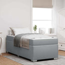 vidaXL Ágykeret matracmal Világosszürke 90 x 190 cm szövet