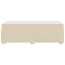 vidaXL Ágykeret Krém 90 x 190 cm szövet