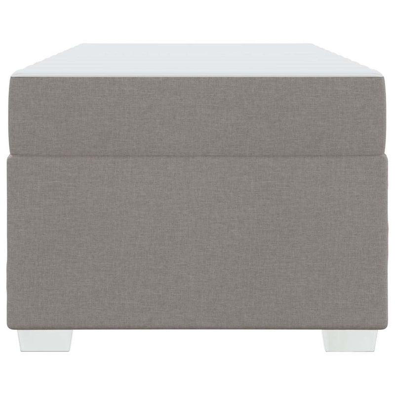 vidaXL Ágykeret matracmal Tópszínű 100 x 200 cm szövet