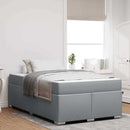 vidaXL Ágykeret Világosszürke 120 x 190 cm szövet