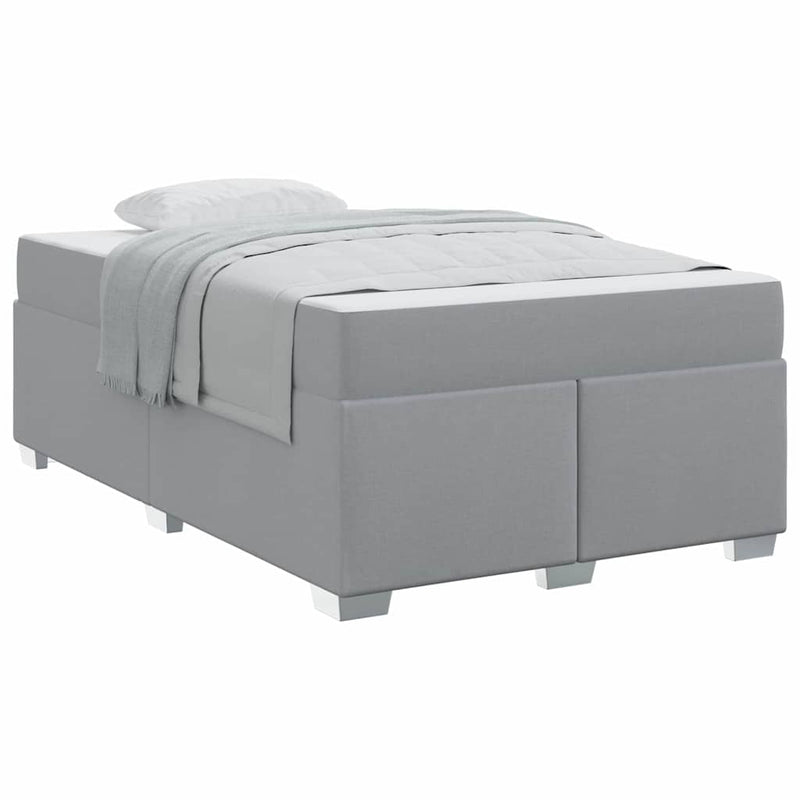 vidaXL Ágykeret Világosszürke 120 x 190 cm szövet