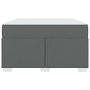 vidaXL Ágykeret matracmal Sötétszürke 120 x 200 cm szövet