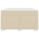 vidaXL Ágykeret matracmal Krém 120 x 200 cm szövet