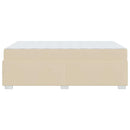 vidaXL Ágykeret matracmal Krém 120 x 200 cm szövet