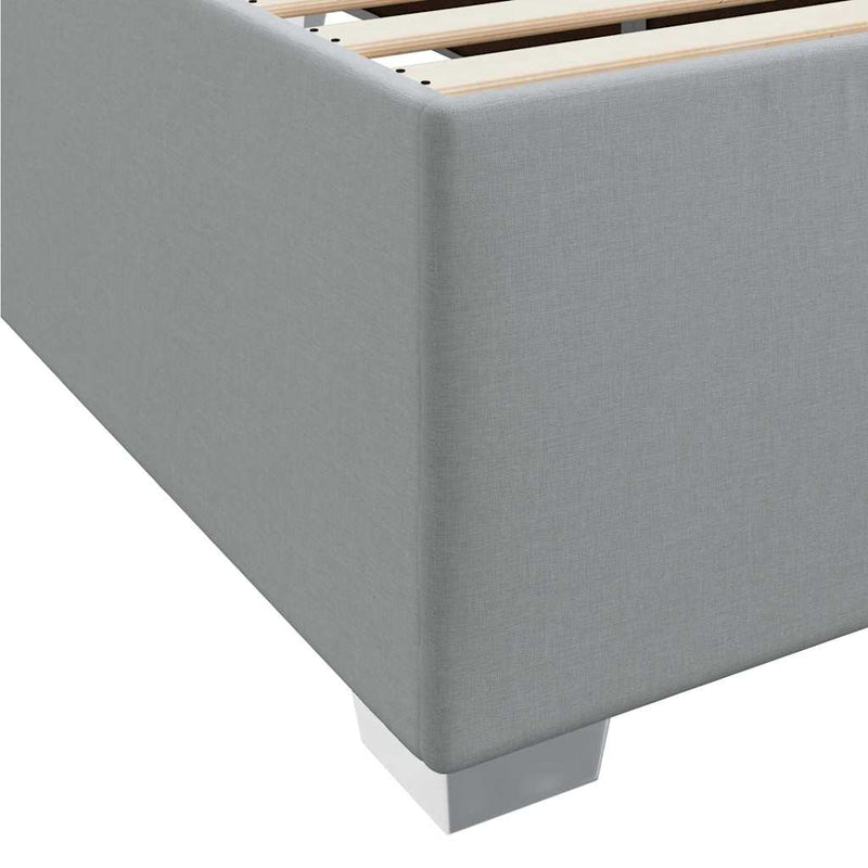 vidaXL Ágykeret Világosszürke 140 x 200 cm szövet