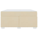 vidaXL Ágykeret Krém 140 x 200 cm szövet