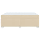 vidaXL Ágykeret Krém 140 x 200 cm szövet