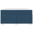 vidaXL Ágykeret Kék 140 x 200 cm szövet